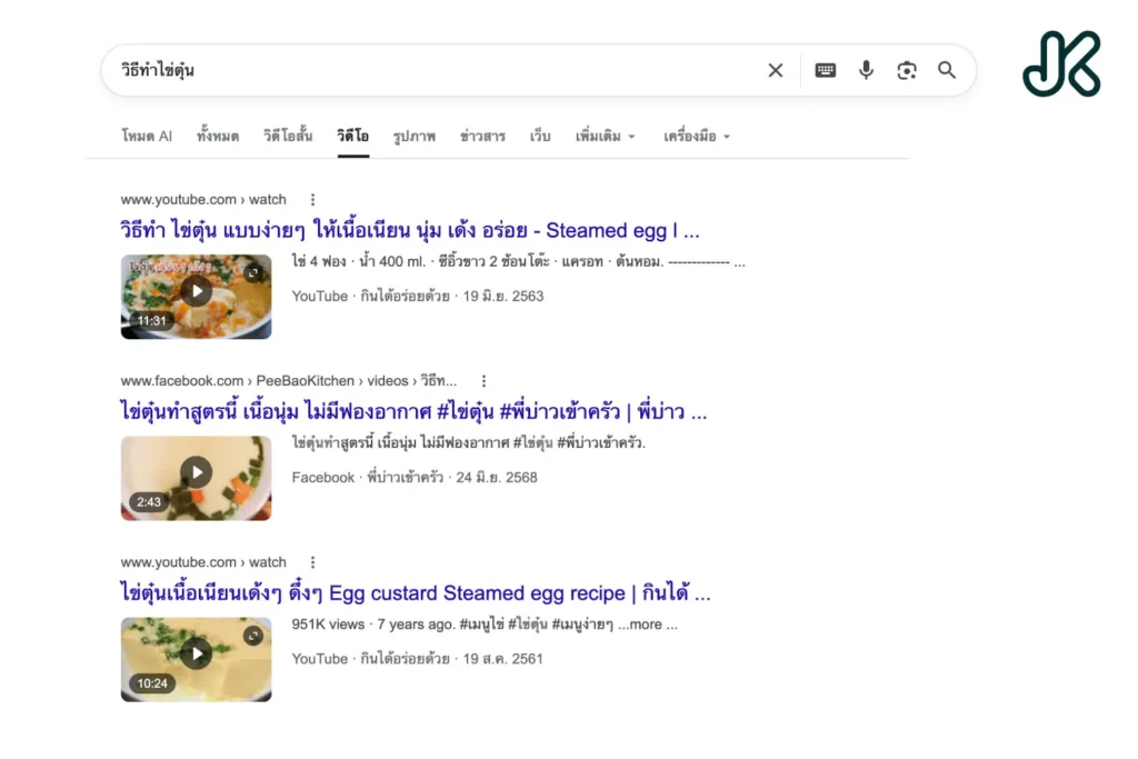 Video เป็นโค้ด Schema Markup ที่แสดงเนื้อหาที่เป็นวิดีโอ
